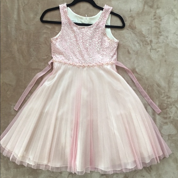 girls pink sparkle dress